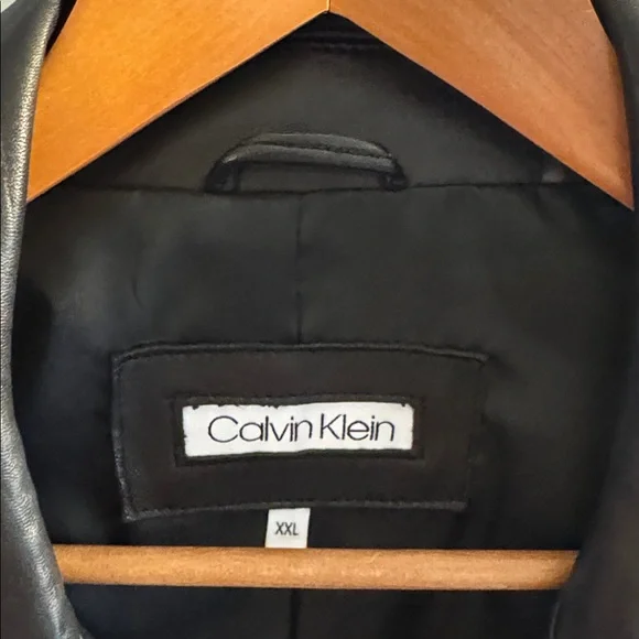 Calvin Klein Women's Sleek Black Leather Jacket - Picture 8 of 9
